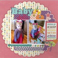 Baby Dolls Layout *Lifestyle Crafts Edge It/Tag It Release*