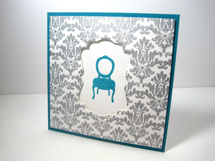 Damask Card (Letterpressed) *Lifestyle Crafts Just For You Release*