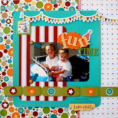 "Fun Time" Layout *Imaginisce for Becky Fleck's PageMaps and Spellbinders*