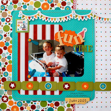 &quot;Fun Time&quot; Layout *Imaginisce for Becky Fleck&#039;s PageMaps and Spellbinders*