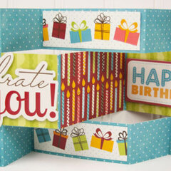 "Celebrate You" Tri Shutter Fold Card *Imaginisce*