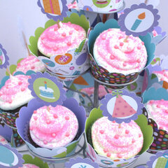 Cake & Ice Cream Birthday Party- Cupcake Tower 2 *Doodlebug Design*