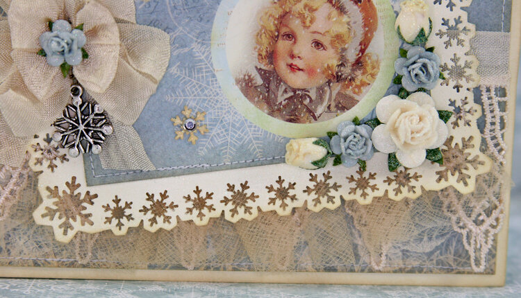 Vintage winter card made with &quot;Frozen Paper&quot; from Craft &amp; You Design!! :)