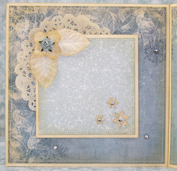 Vintage winter card made with &quot;Frozen Paper&quot; from Craft &amp; You Design!! :)