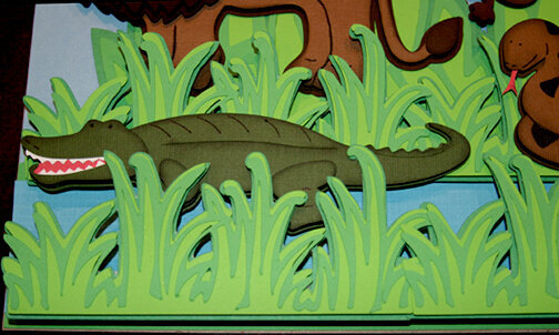 3D Jungle Picture - Alligator