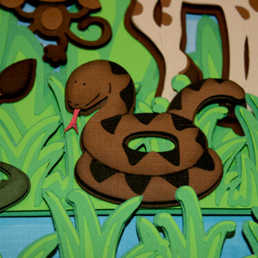3D Jungle Picture - Snake
