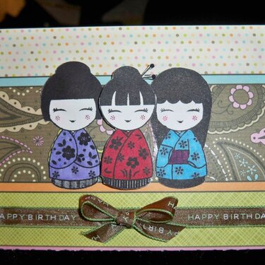 Japanese doll Birthday Card
