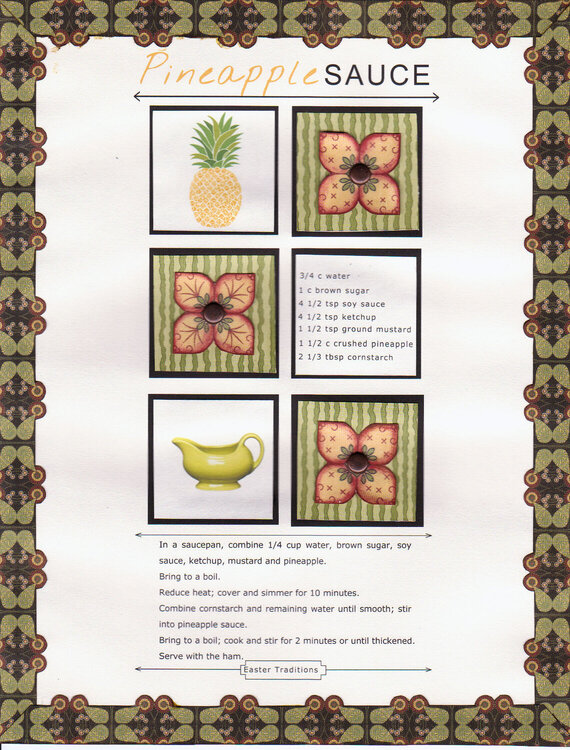 Recipe Book - Pineapple Sauce