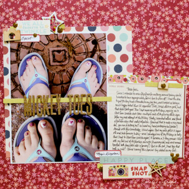 Mickey Toes scrapbook layout