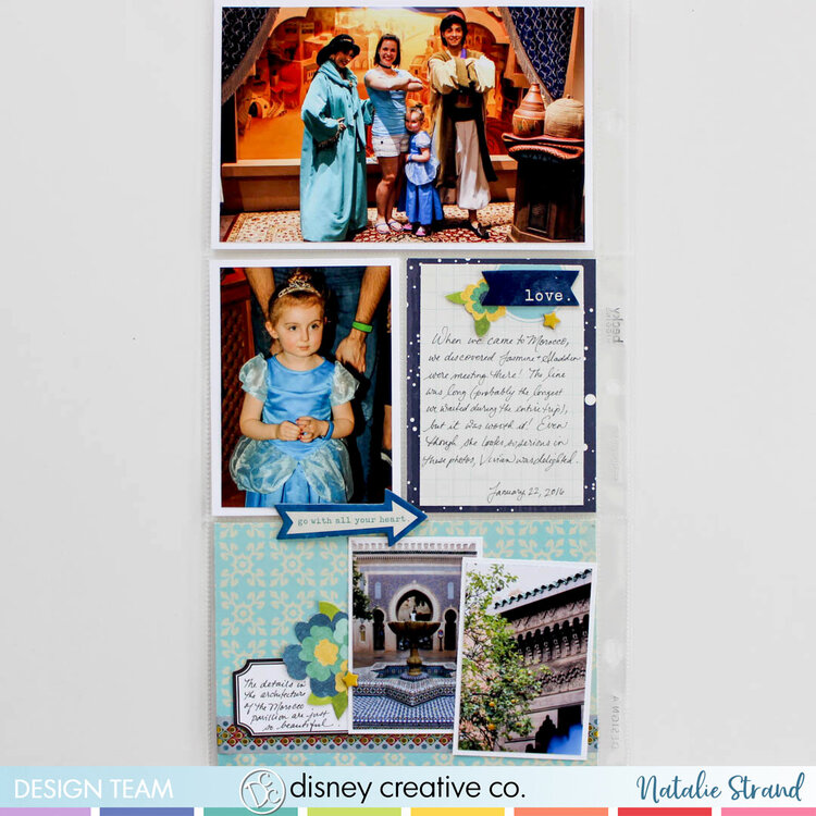 Disney pocket layout: Jasmine &amp; Aladdin