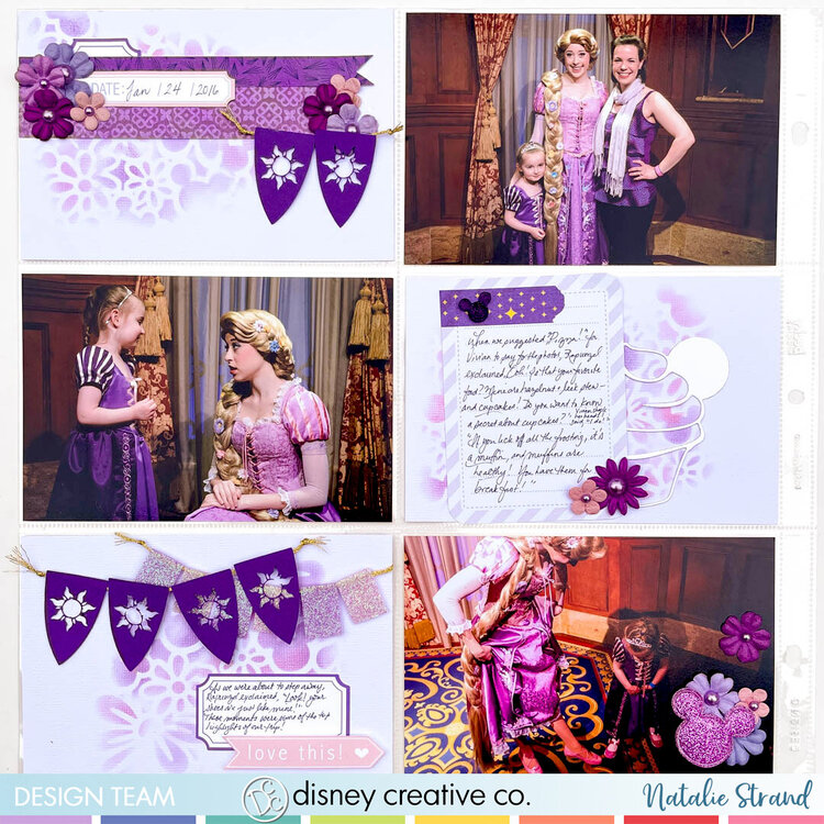 Disney pocket page (two sides!): Meeting Rapunzel 