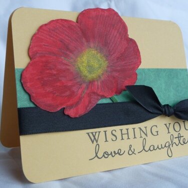 Red flower card