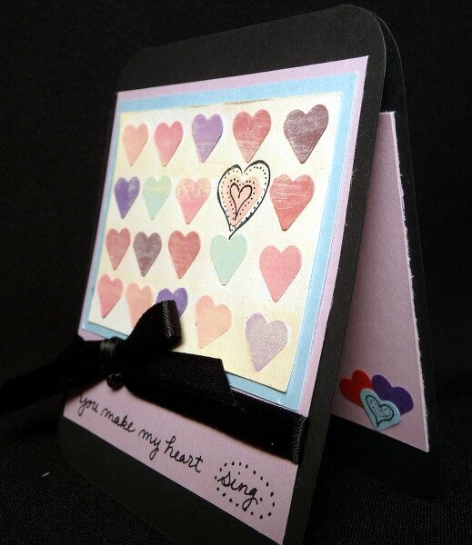 mini heart card