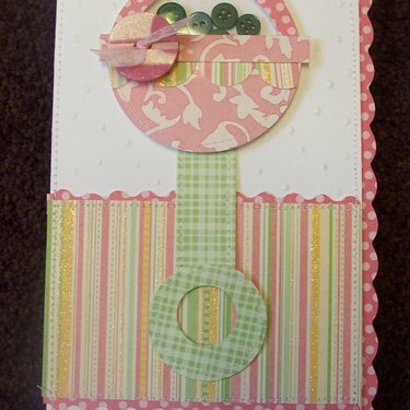 Baby rattle card