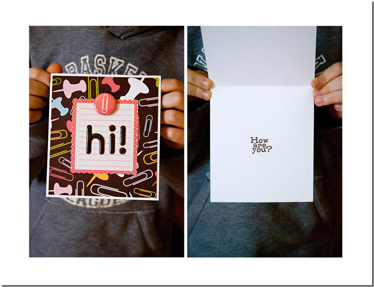 hi! card- American Crafts