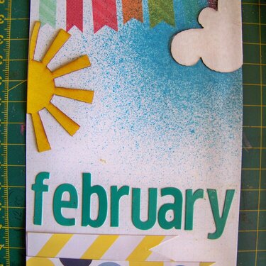 Pocket scrapbooking Feb title card