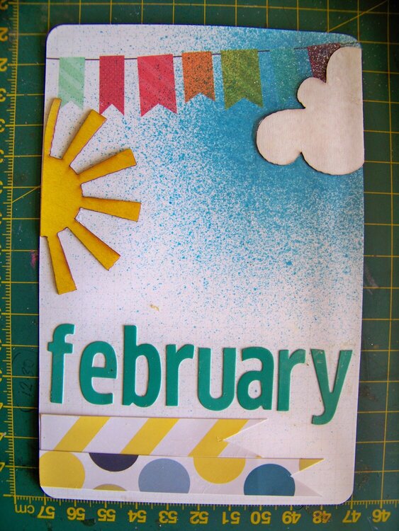 Pocket scrapbooking Feb title card