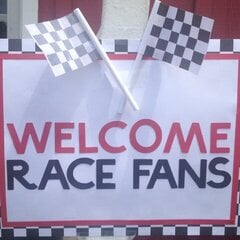 Welcome Race Fans Birthday Sign