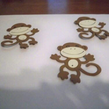 I made the cutie monkey from New Arrvial cricut