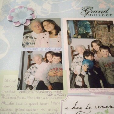 Grandmother a day to remember layout