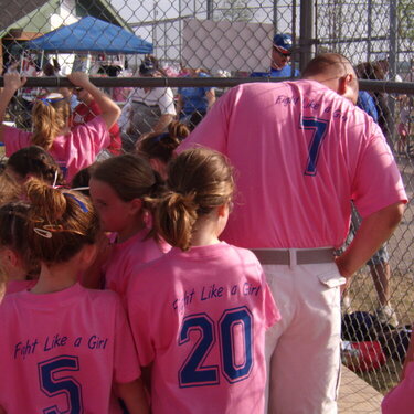 Strike out cancer tournment - Back of their shirts