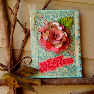 Handmade Rose card