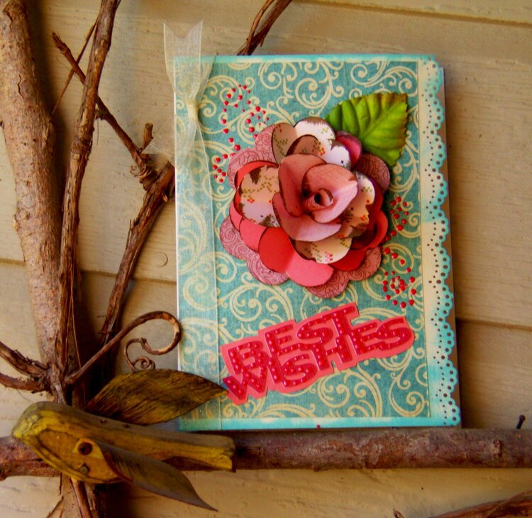 Handmade Rose card