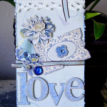 Blue Love Bookmark