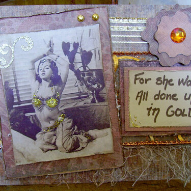 Postcard - Gold Belly Dancer