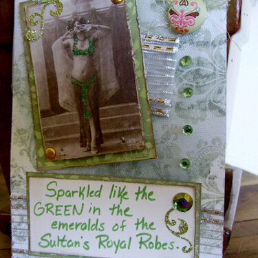 Postcard - Emerald Belly Dancer