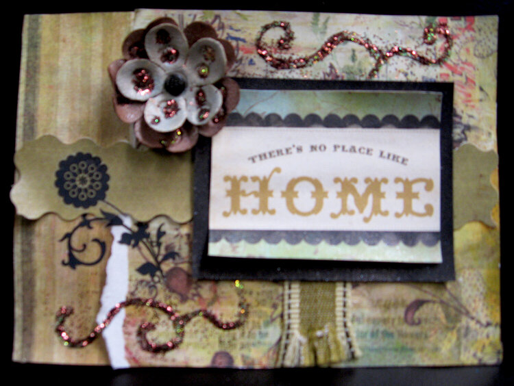 Gold and Brown Home Card