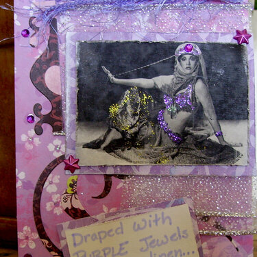 Postcard - Purple Belly Dancer