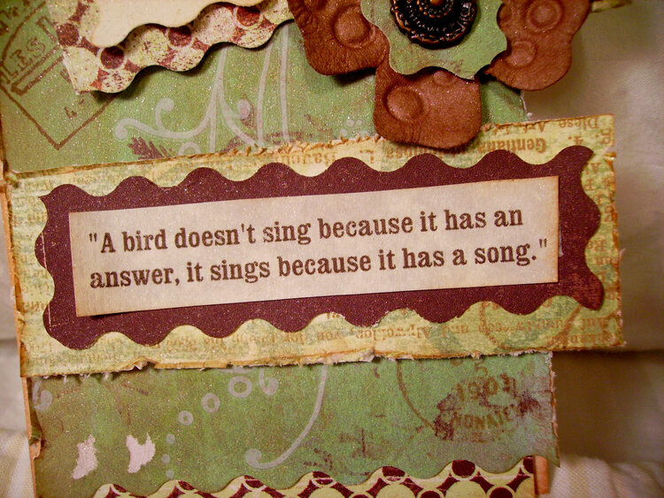 Closeup of Singing Bird Bookmark