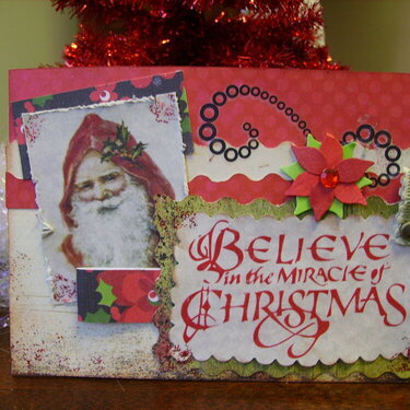 Vintage Santa Believe Card
