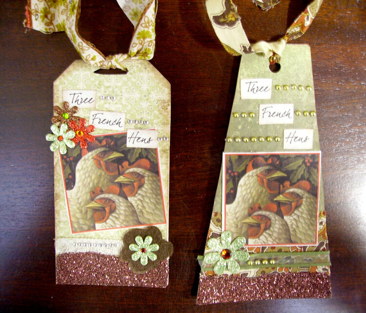 3 French Hens Ornaments
