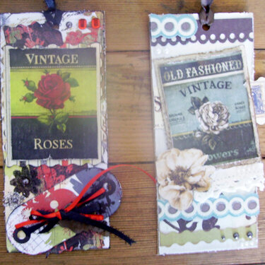 Vintage Roses Bookmarks Group 2