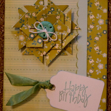 Happy Birthday Card -- Teabag Fold
