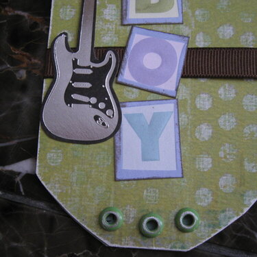 detail on baby boy card