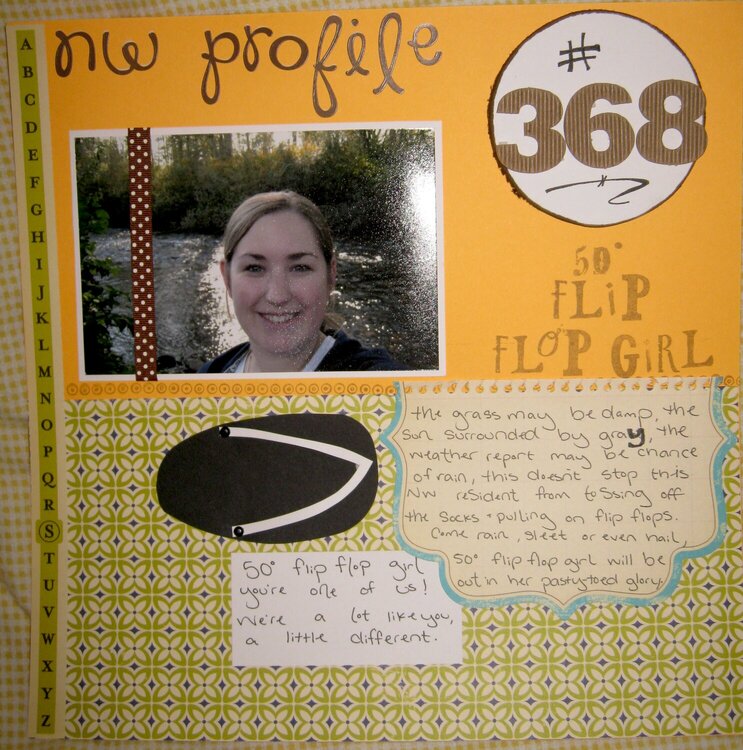 NW Profile #368 - 50 degree flip flop girl