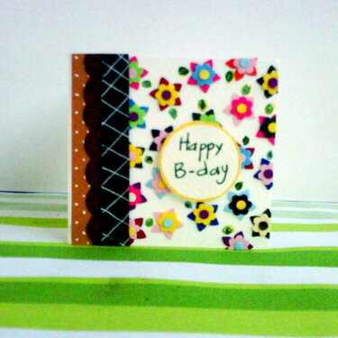 B-day&#039;s Card Rainbow Flower