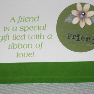 simple friend card