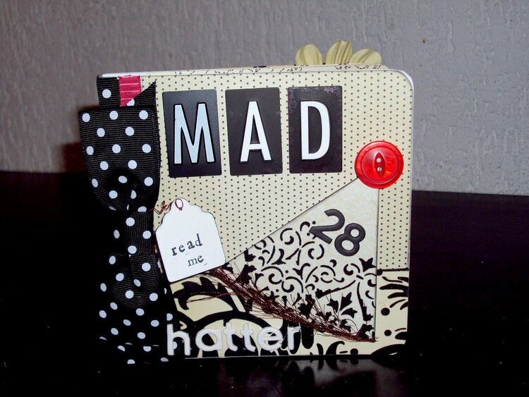 Mad Hatter Scrapbook Cover