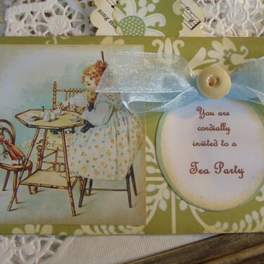 Tea Party Invitation Close-up