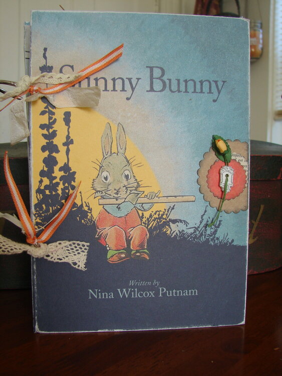 Altered Vintage Children&#039;s Book - Sunny Bunny