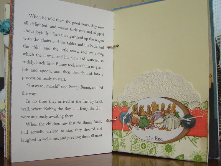 Altered Vintage Children&#039;s Book - Sunny Bunny - Inside Pages