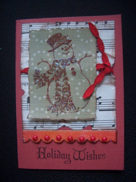 Holiday Wishes Snowman Card