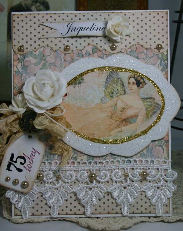 Custom Order - 75 Today Jacqueline Birthday Card