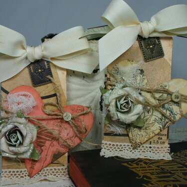 Vintage Shabby Heart Gift Tags