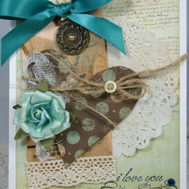 Vintage Shabby Heart Card 2