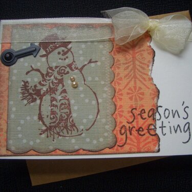 Season&#039;s Greetings Snowman Card